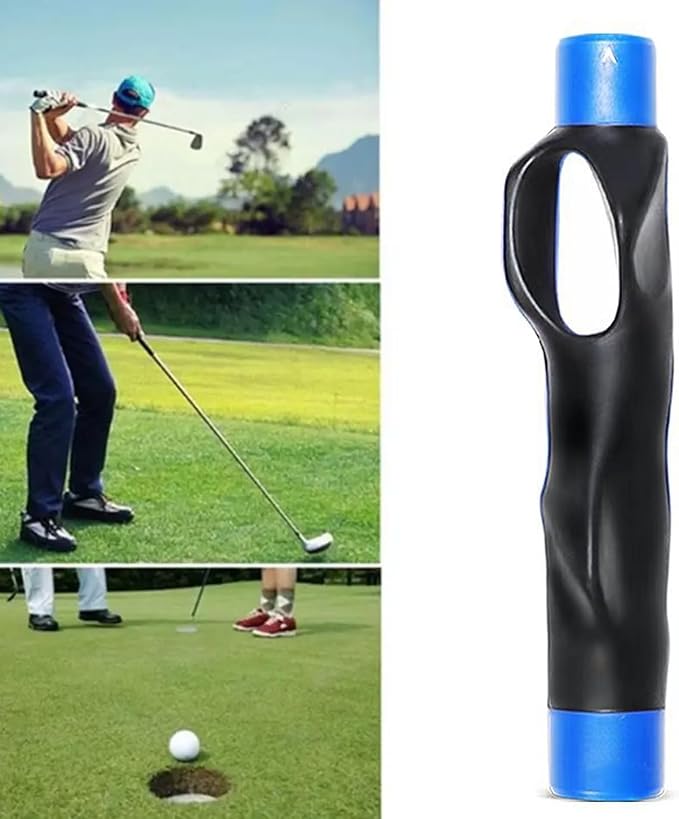 2 Pcs Blue Golf Grip Trainer for Right Hand - 6 inch Golf Swing Practice Tool to Fix Hand Position & Improve Swing,Correct Aid for Beginners,