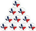 Lot of 10 Golf Ball Markers Assorted Patterns - Soft Enamel Technique
