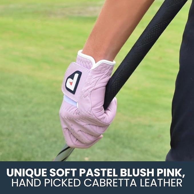 PUR3 Womens Golf Glove Left Hand and Right Hand - 2 Pack Ladies Golf Gloves - Ultra Soft Cabretta Leather