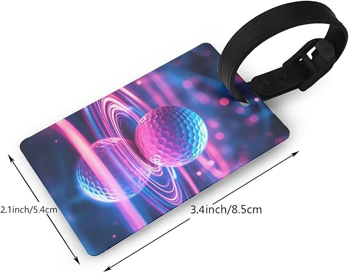 Neon Golf Luggage Tag Suitcase Identify Labels Personalized Travel Bag Tag 2.5X4.1Inch