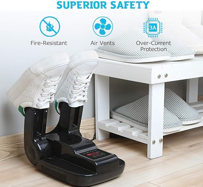 DR.PREPARE Boot Dryer Shoe Dryer Ozone, Glove Dryer & Boot Warmer with Heat Blower, Adjustable Rack and Timer, Folding Design & Quick Drying for Shoes, Gloves, Hats, Socks, Ski Boots (Ozone)