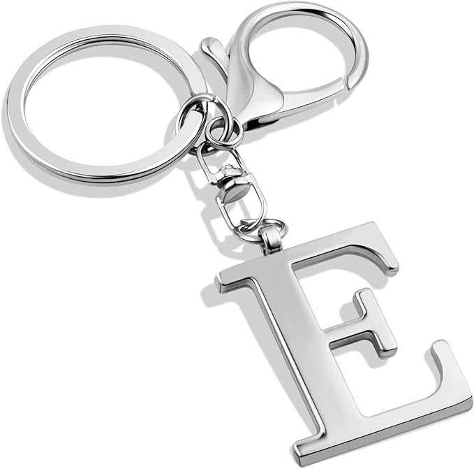 LAXPICOL Gold Letter A-Z Keychain for Women Bag Charms Purse Charms For Handbags Metal Alphabet Initial Letter Keychain