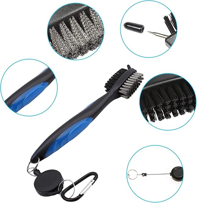 11 Pcs Golf Accessories Kit, Include Golf Ball Bag with Hook Tees Towel Cleaner Brush Ball Marker Divot Tool Score Counter