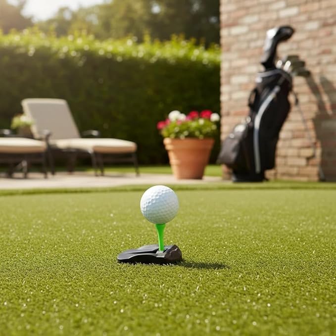 Hinged Turf Base V3 - Turf Tee for Artificial Turf - Includes Pre-Cut Tee Variety Packs, Golf Tee Holder for Artificial Turf, Indoor Outdoor Home Training