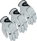 Apical Premium 100% Cabretta Leather Golf Glove for Men – Stable Grip, Soft Feel, Durable Fit – Left Hand Golf Glove for Right-Handed Golfers – Value 3 Pack (Regular Sizes)