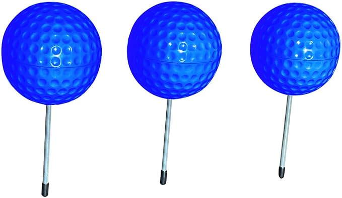 Sandbaggy Plastic Tee Markers for Golf Course (UV Resistant) - Steel Spike - Safety Caps Included