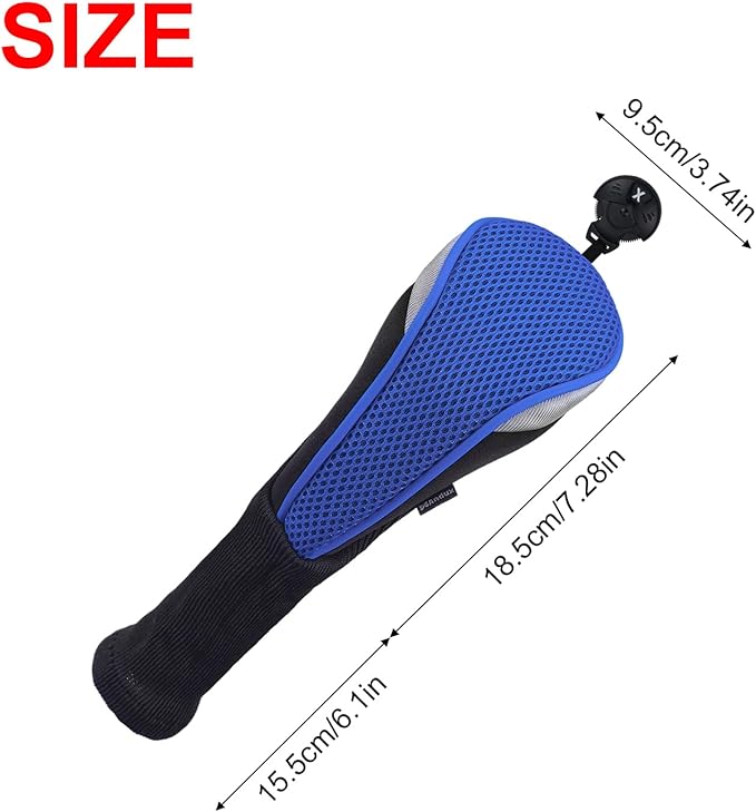 Andux 4pcs/Pack Long Neck Golf Hybrid Club Head Covers Dial No. Tag CTMT-02