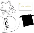 Qunrwe Stainless Steel Initial Letter A-Z Keychain,Inspirational Gifts for Women Men Friends Daughter Son Sister Dad Mom