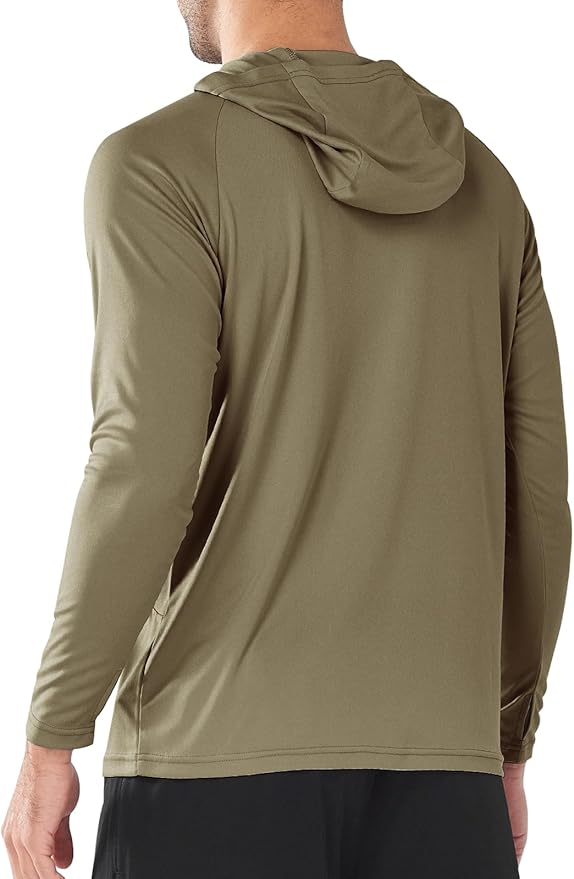 NORTHYARD Men's UPF 50+ Hoodie Shirts Long Sleeve Sun Protection Fishing Swim Beach UV SPF Rash Guard Quick Dry Lightweight