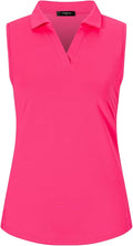 Womens Sleeveless Golf Polo Shirts Lightweight Tennis Sport Tops