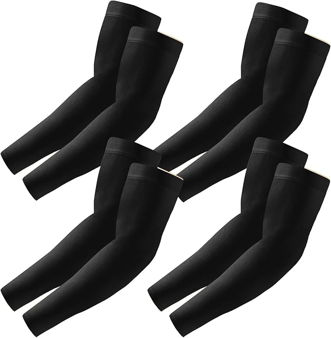 4 Pairs Arm Sleeves to Cover Arms for Men & Women,UV Sun Protection,Cooling Sports Compression,Tattoo Cover Up Sleeve