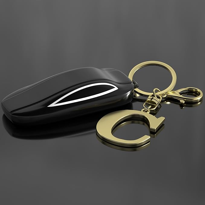 Stainless Steel Gold Letter A-Z Keychain for Women Men, Initial Letter Pendant with Key Ring, Charms for Key Backpack Bag