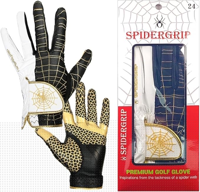 J&S Sporting Spider Grip Nonslip Golf Gloves for Men, Mens Golf Glove for Right Handed Golfer