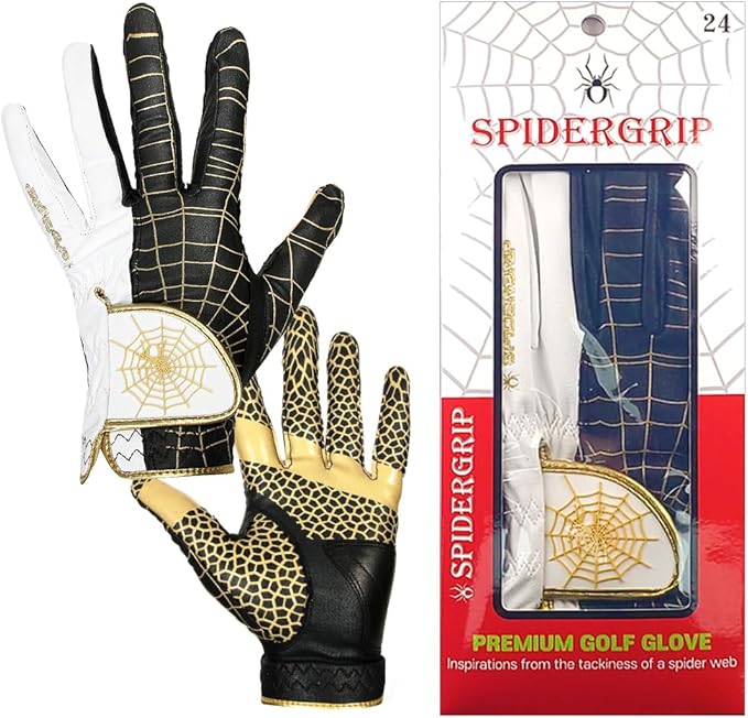 J&S Sporting Spider Grip Nonslip Golf Gloves for Men, Mens Golf Glove for Right Handed Golfer