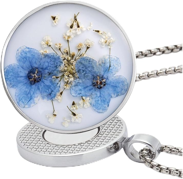 Golf Ball Marker necklace with ball marker, handmade pressed flower golf marker,Gifts Accessories Women Golfers