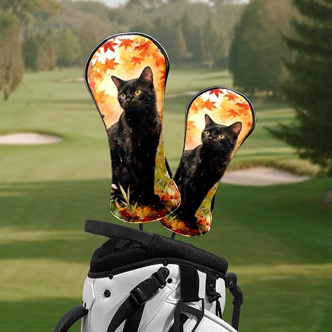 Golf Head Covers Leather Driver Headcover, Premium Golf Club Covers with Anti-Scratch Lining 1/3/5 Wood Head Covers for Golf Clubs for Women Men