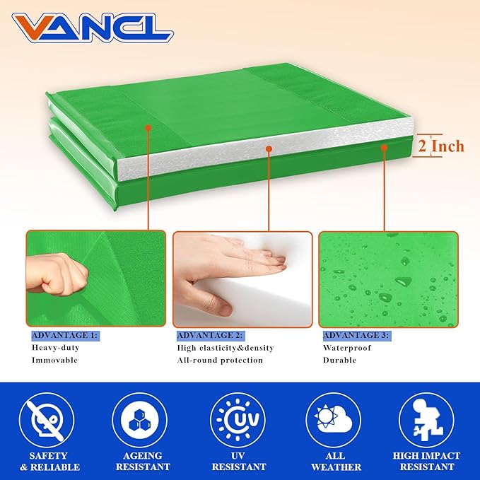 Gym Padding Wall Pads for Gym Wall Mats Basketball Wall Padding 2" Thick Foam Gym Wall Pad for Kids Wall Pad Protection, Waterproof Durable Wall Pads for Safety Colorful Wall Pad