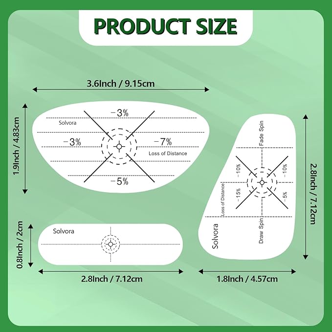 Golf Impact Tape, 300 Pcs Club Impact Stickers for Woods Irons and Putters No Residue Golf Accessories for Swing Practice (300PCS)
