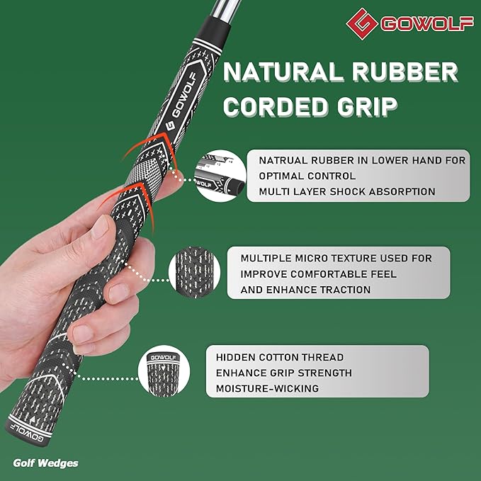 Gowolf Forged Golf Wedges 50/52/54/56/58/60/69 Degree Single or Sets for Men, Right Hand Premium Full Face Gap Wedge Sand Wedge Lob Wedge Golf Club, Great Golf Gifts - CNC Milled Face for More Spin