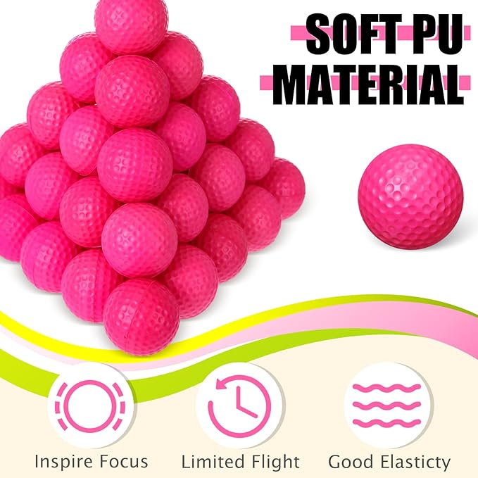 200 Pcs Foam Golf Practice Balls Bulk Realistic Feel Limited Flight Training Balls Soft for Outdoor Swing Indoor Backyard Training