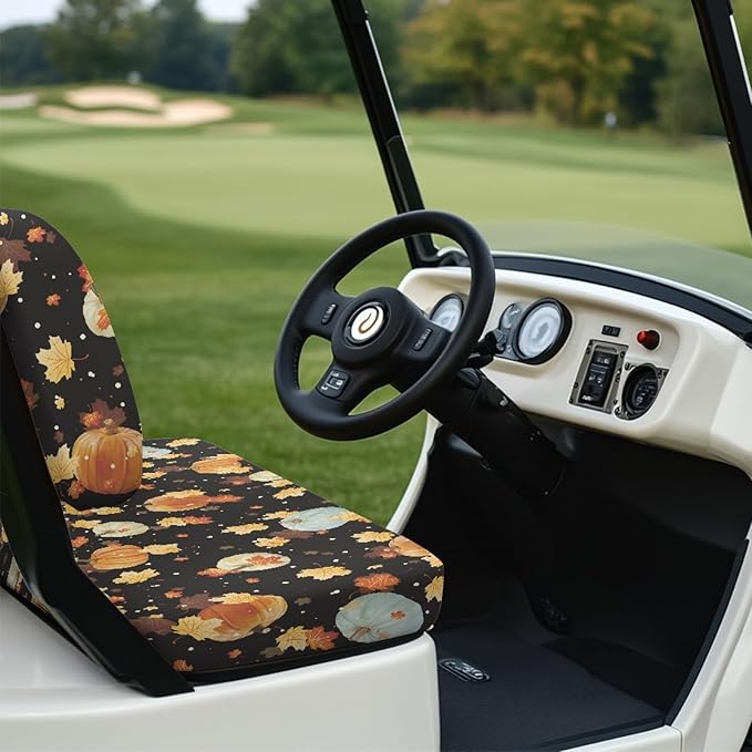 Fashion Print Golf Cart Seat Covers 2 Passenger Golf Cart Backrest Cover Golf Cart Seat Towel Gift for Friends