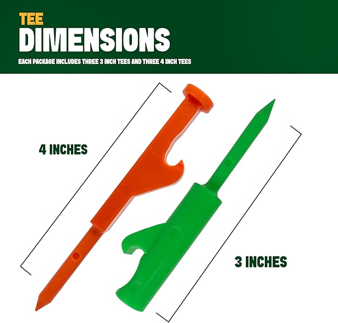 Golf Tee Bottle Opener - Funny Golf Tee and Drink Opener 6 Pack for Men, Bachelor Party Novelty Gift for Golf Outings, Party Favor, Trips, Tournaments