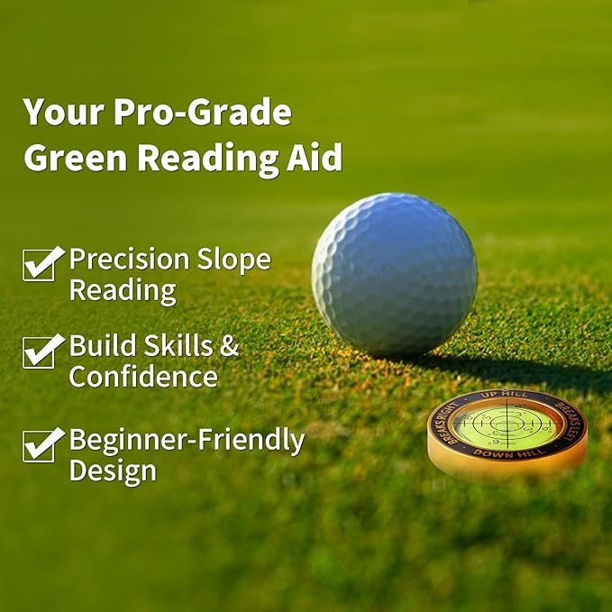 High Precision Golf Green Reader Funny Ball Marker Golf Putt Training Aid Bubble Level Golf Accessories Gifts for Men Women