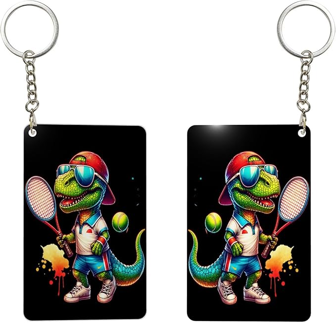 Golf Keychains Rectangular Acrylic Keychain Daily Key Ring Car Key Fob Holder 2X3 Inch