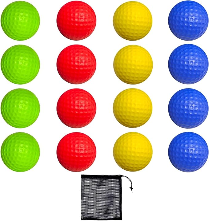 Foam Golf Practice Balls 16 or 54 Pack Soft Limited Flight Golf Balls, Perfect for Indoor and Backyard Swing Practice!…