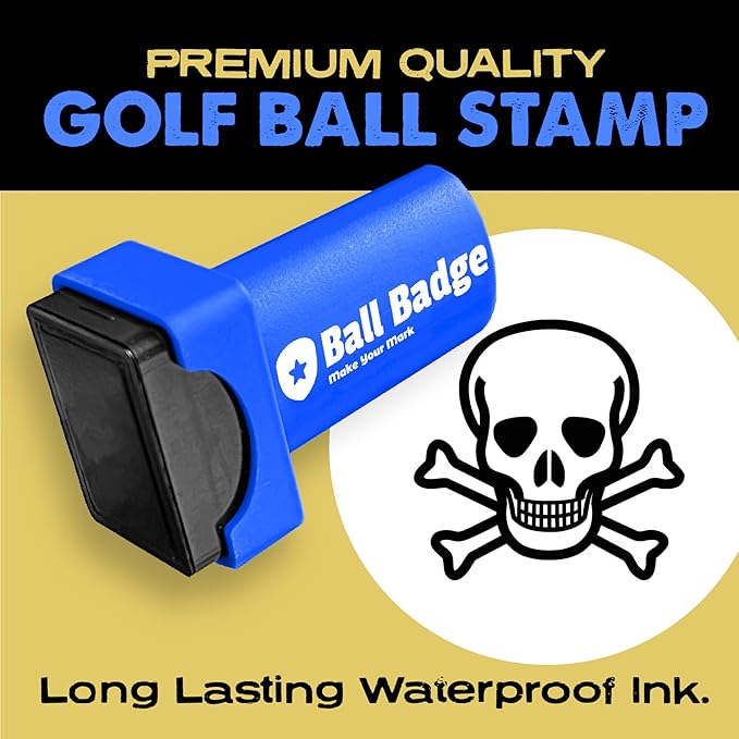 Ball Badge - Golf Ball Stamp (The Icon Series), Golf Ball Marker, Reusable Golf Ball Marking Tool to Identify Golf Balls