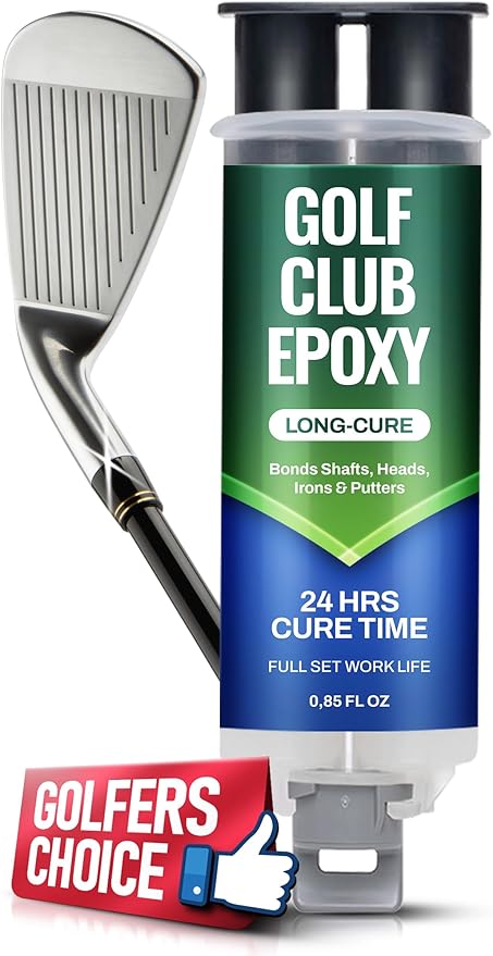 Golf Club Epoxy – Epoxy Glue for Golf Club Repair for All Golf Shafts, Heads, Drivers, Putters, and Irons, Works on Graphite & Steel Shafts