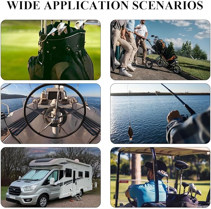Golf Bag Phone Holder, Phone Caddy for Golf Cart Record Your Golf Swinging Two 360°Fully Adjustable Golf Cart Phone Mount Clip with Golf Glove Holder for Fishing Grilling Riding Golf Gifts for Men