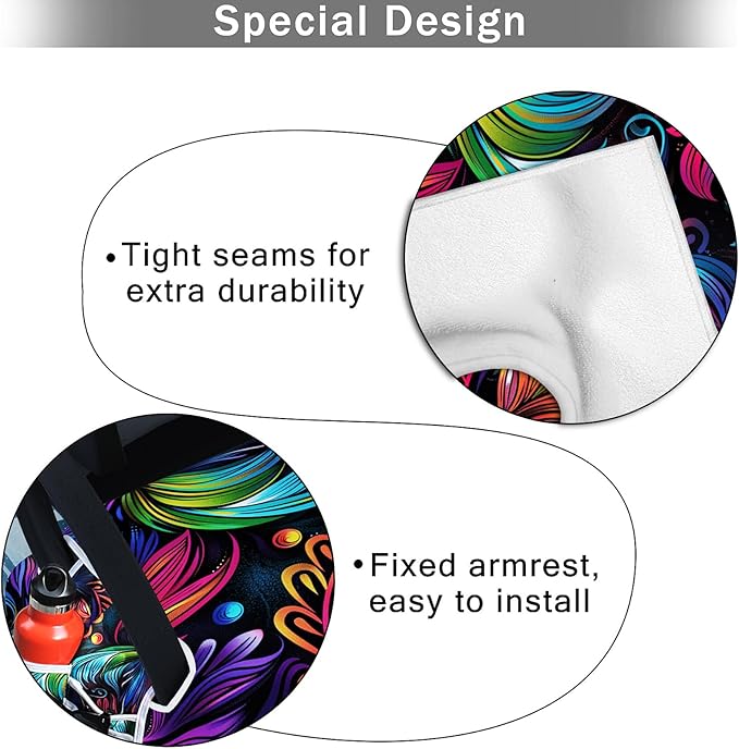 AQQA Golf Cart Seat Covers, Tropical Palm Leaf-Boho-Marble Microfiber Golf Cart Seat Blanket, Golf Blanket, Golf Accessories, Golf Cart Seat Towel Fits All 2-Seat Golf Carts, 55"x 32"
