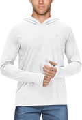 Roadbox UPF 50+ Fishing Shirts for Men, Long Sleeve UV Sun Protection Hoodie, Outdoor Hiking Running Swimming Rash Guard