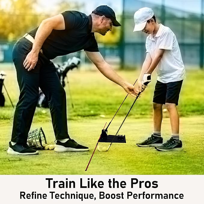 Golf Alignment Sticks and Angle Holder Set with Two Angle Holders, Works Left & Right Golf Swing Trainer, Golf Training Aids, Golf Accessories Gifts for Man and Woman