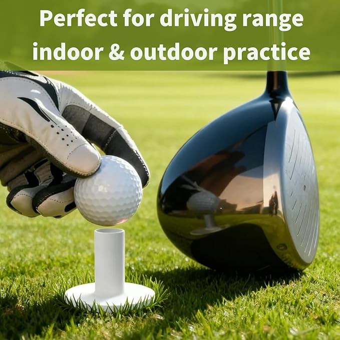 Rubber Golf Tees for Mats, Durability and Stability, Suitable Golf Tee Holder for Driving Range & Simulator, 6pc Mixed Sizes, Reusable Golf Mat Tee - Golf Accessories for Indoor & Outdoor