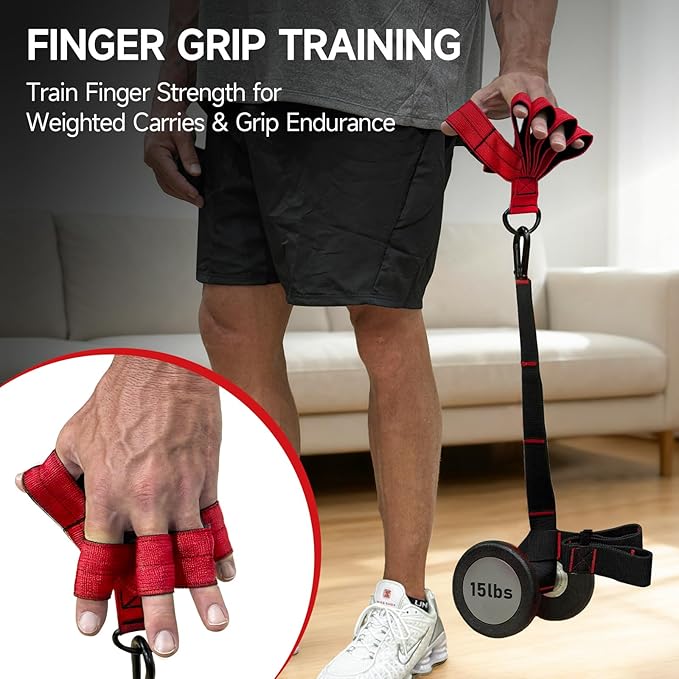 FitBeast Pull Up Ball Grips & Finger Straps Set – Grip Balls for Dead Hangs, Pull Ups, Climbing & Home Gym Training