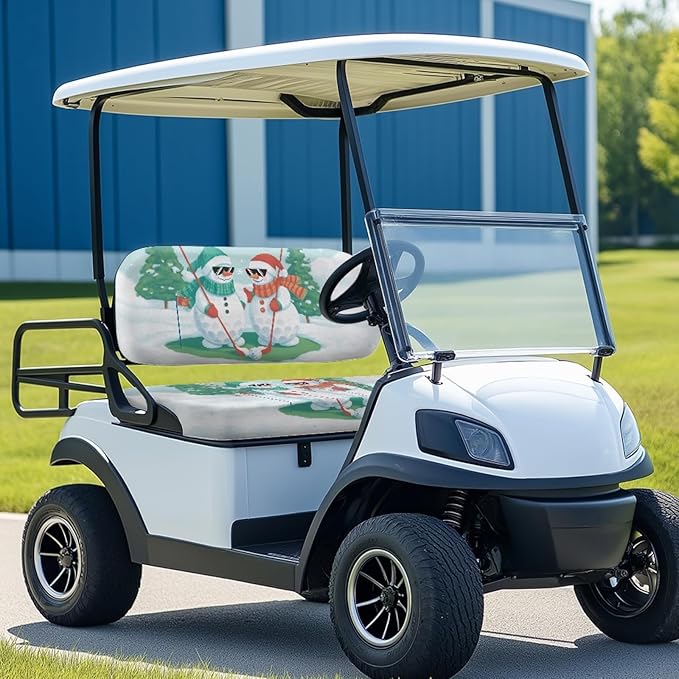 Fashion Print Golf Cart Seat Covers 2 Passenger Golf Cart Backrest Cover Golf Cart Seat Towel Gift for Friends