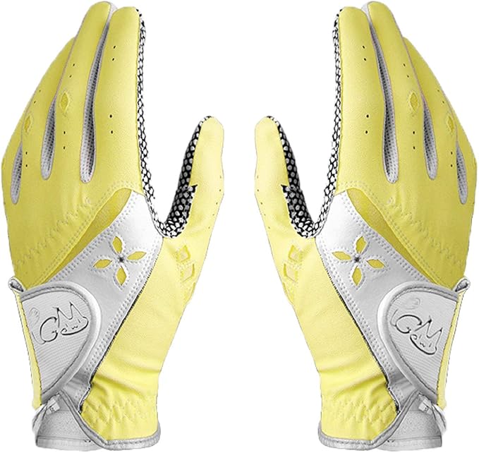 PGM Women's Golf Glove One Pair, Improved Grip System, Cool and Comfortable