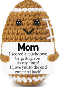 Mini Funny Gifts for Mom from Daughter Son, Mothers Day Birthday Gift for Mom, Cute Emotional Small Present Crochet Football Doll or Mommy Mother in Law Bonus Step Mothers