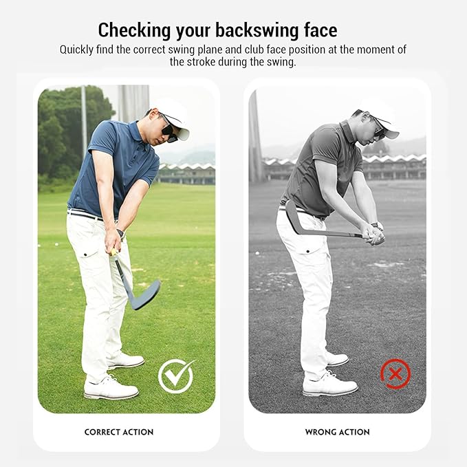 Golf Swing Trainer, Plastic Aid Club Rhythm Improving Training Aid Swing Stability Enhance for Improving Strength Rhythm Tempo