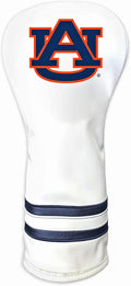 Team Golf NCAA White Vintage Fairway Golf Club Headcover, Form Fitting Design, Retro Design