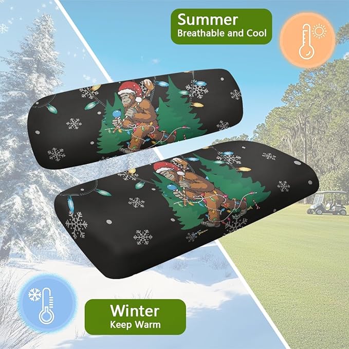 Fashion Print Golf Cart Seat Covers 2 Passenger Golf Cart Backrest Cover Golf Cart Seat Towel Gift for Friends