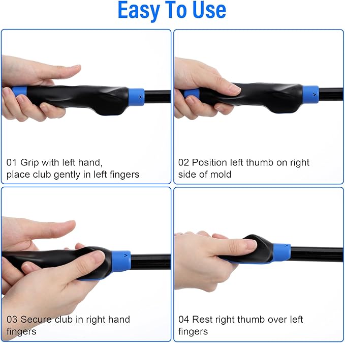 Golf Grip Trainer, Grip Fix Golf Trainer, Grips Trainers Golfball Practice Tool, Golfball Training Aid for Training Correct Hand Position Swing Rhythm