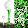 FINGER TEN Unbreakable Golf Tees Plastic 80 3 1/4" or 2 3/4" Driver Tees with 20 1 1/2" Iron Tees Assorted Pack, Low Resistance & Consistent Height Long Short Tees with Bright Colors