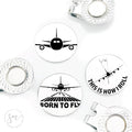 Flying Golf Ball Markers Set of 3 – Plane, Born to Fly, This is How I Roll-Golf Ball Markers Plane Flying Valentines Day Christmas Birthday Love Golf FBA-FLYING-3-GOLF