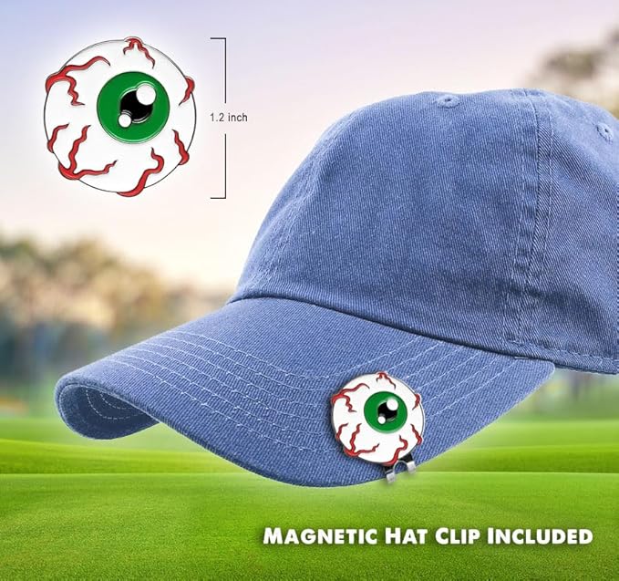Pinsanity Creepy Eyeball Golf Ball Marker with Hat Clip
