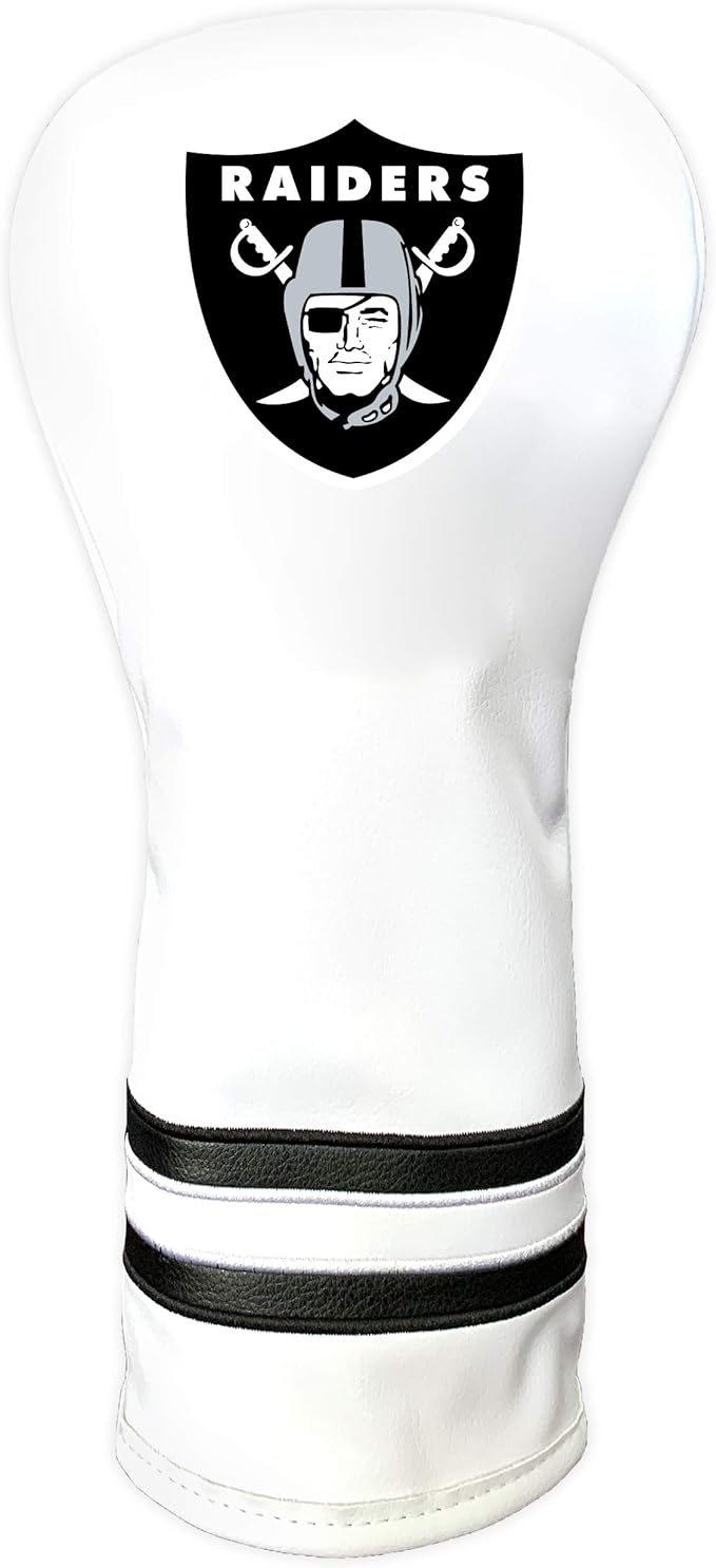 Team Golf NFL White Vintage Fairway Golf Club Headcover, Form Fitting Design, Retro Design