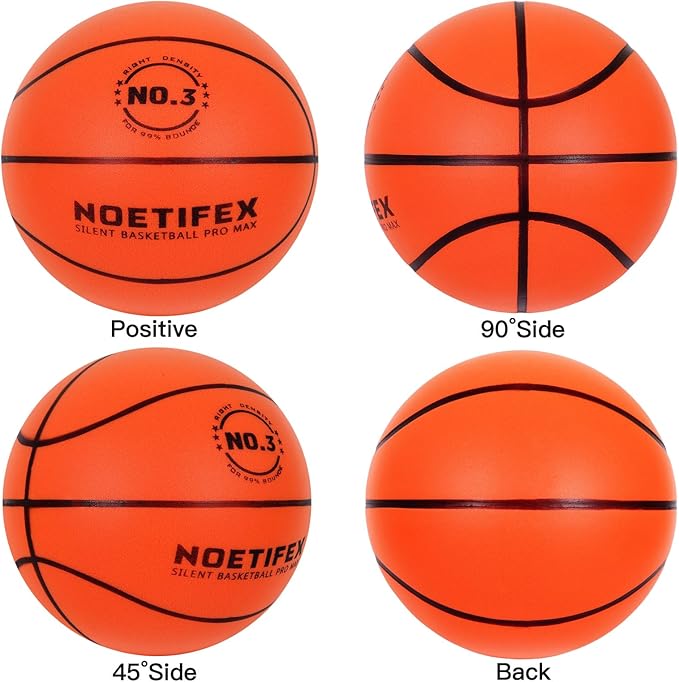 Upgraded 580g Weighted Silent Basketball, High-Density Quiet Indoor Training Ball with Gift Box, Real Bounce Soft Material, Ideal for Home & Apartment Dribbling Practice