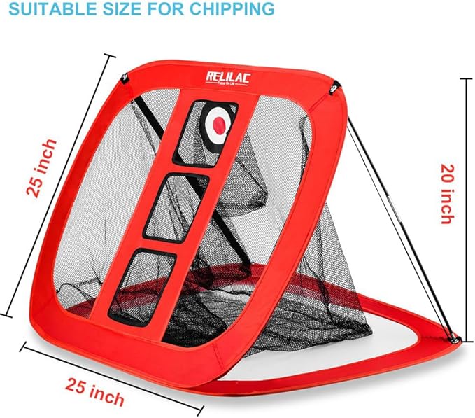 Pop Up Golf Chipping Net - Indoor/Outdoor Golfing Target Accessories for Backyard Accuracy and Swing Practice - Gifts for Men, Dad, Husband, Women, Kid, Golfers